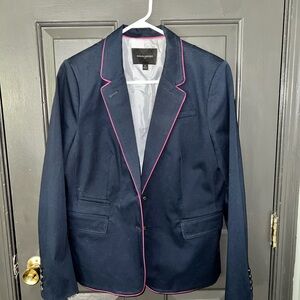 Banana Republic Dark Blue Blazer with Pink Edging